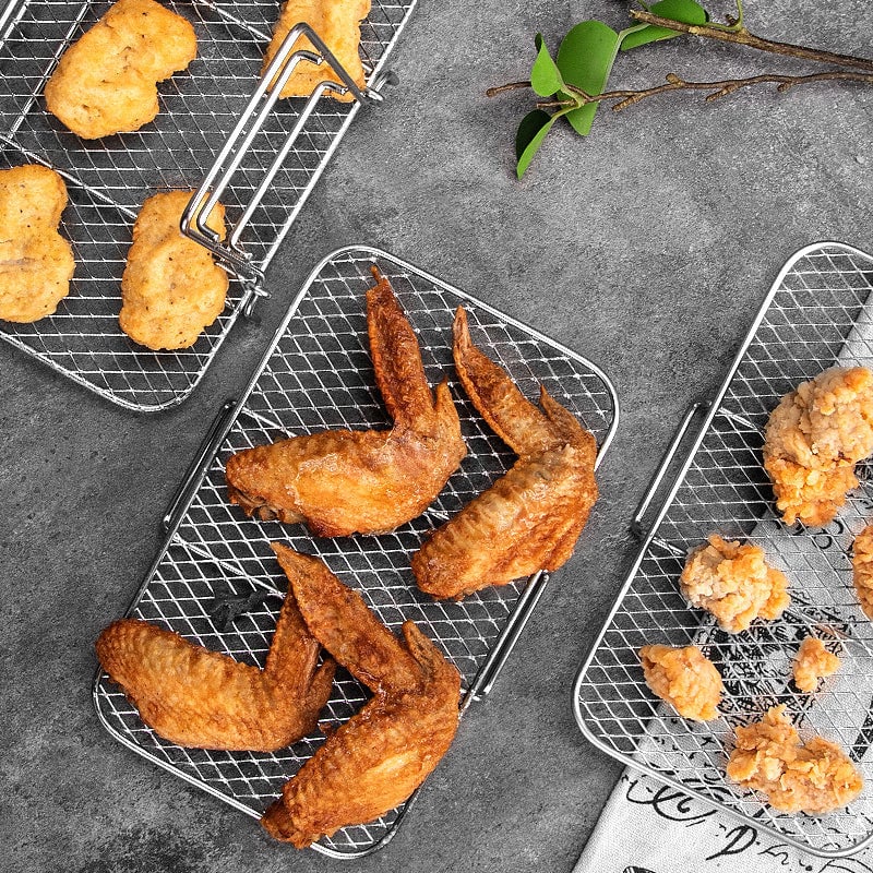 🔥Air Fryer Rack, 304 Stainless Steel Toast Rack, Multi-Layer Grill, Grill