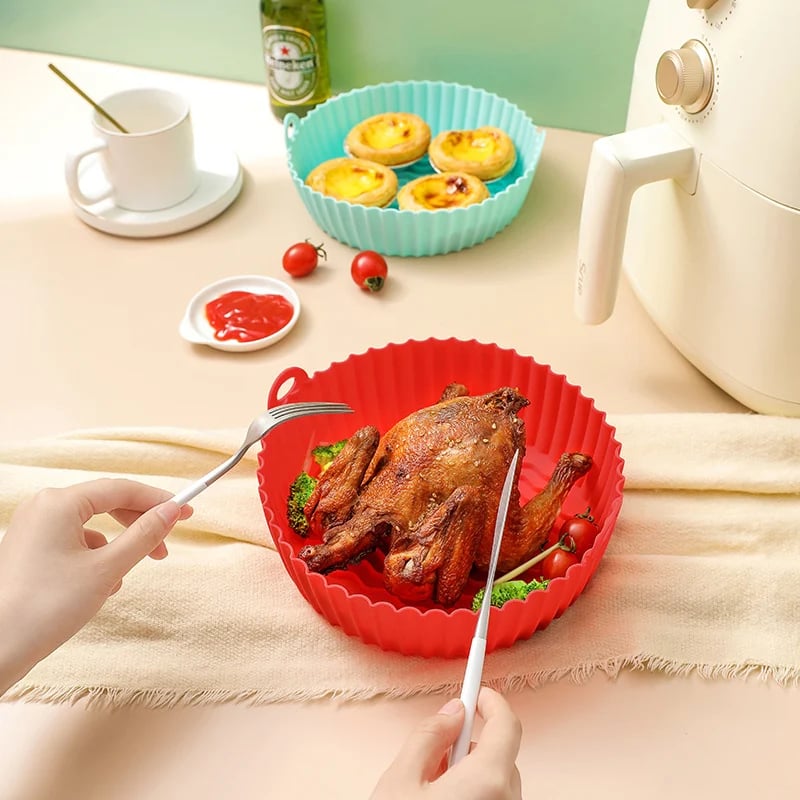 🎁New Year Hot Sale 50% OFF🎁Air Fryer Silicone Baking Tray🍟Buy 2 Get 1 Free&Free Shipping
