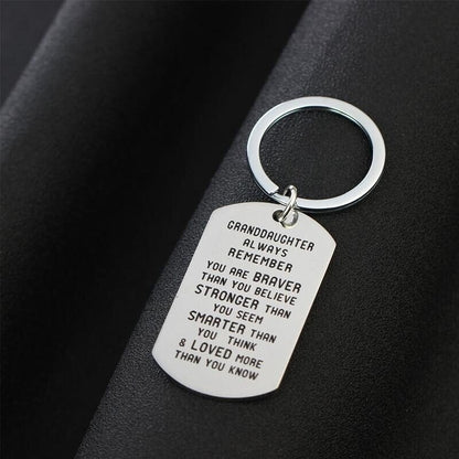 🔥Hot Sale 49% OFF💓 To My Grandson Granddaughter Gift Lettering Keychain