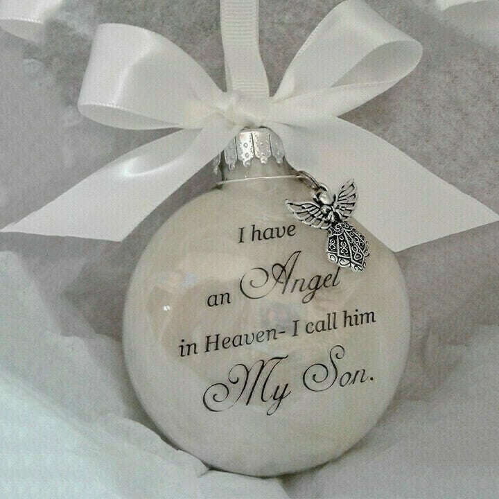 🎅Christmas Sale 55% OFF - Christmas Ornaments Feather Ball👼Angel In Heaven Memorial Ornament