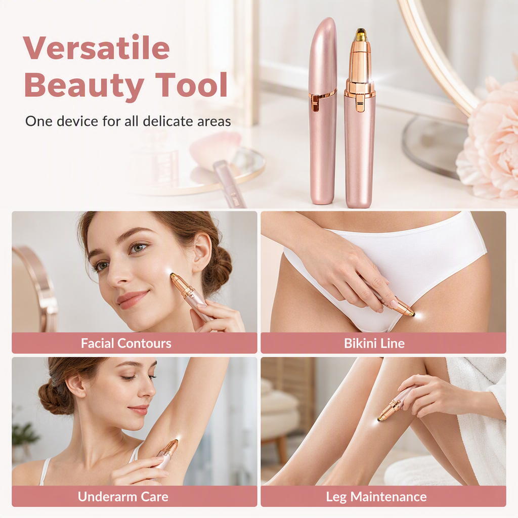 ✨ 50% OFF 💖 Electric Eyebrow Trimmer Pen with LED Light – USB Rechargeable Precision Hair Remover