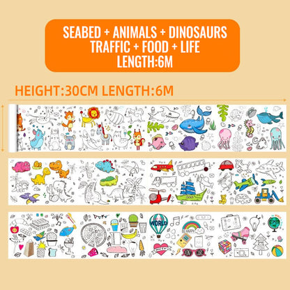 🎅Christmas Sale 49% OFF🎄Children's Drawing Roll🎁Buy 3 Pay 2
