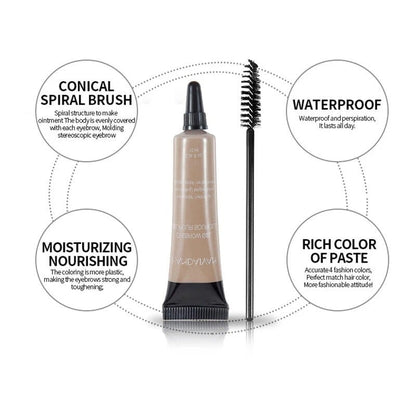 ⏳Last Day Buy 1 Get 1 Free ⭐Long-lasting Waterproof Smudge-proof Liquid Eyebrow Gel/Tint(With Free Brush)