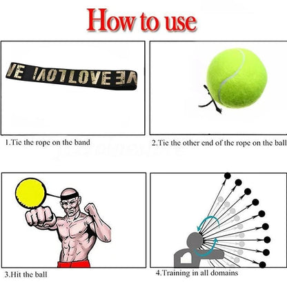 🎁Best Gift For All Your Family🎅Boxing Reflex Ball Headband