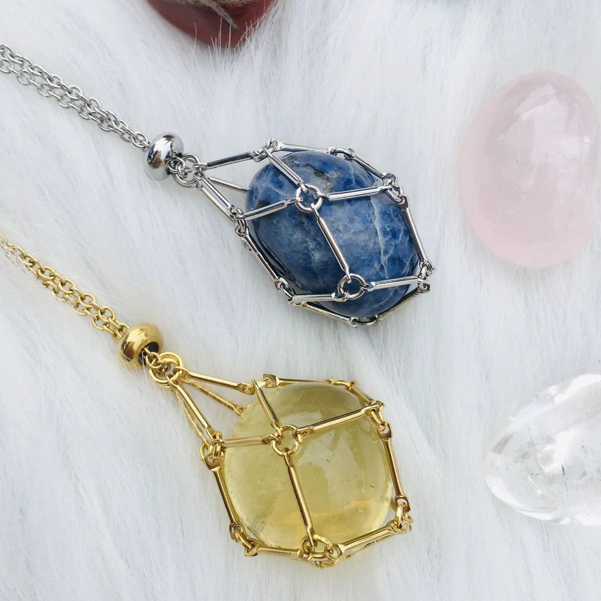 🔥Hot Sale 49% OFF - 2023 Crystal Stone Holder Necklace🎁