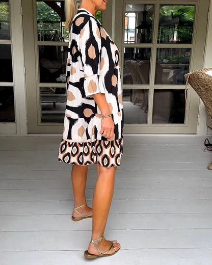 💝Spring Sale 50% OFF 💝Spotted Print Pleated Dress