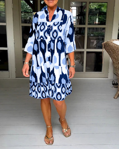 💝Spring Sale 50% OFF 💝Spotted Print Pleated Dress