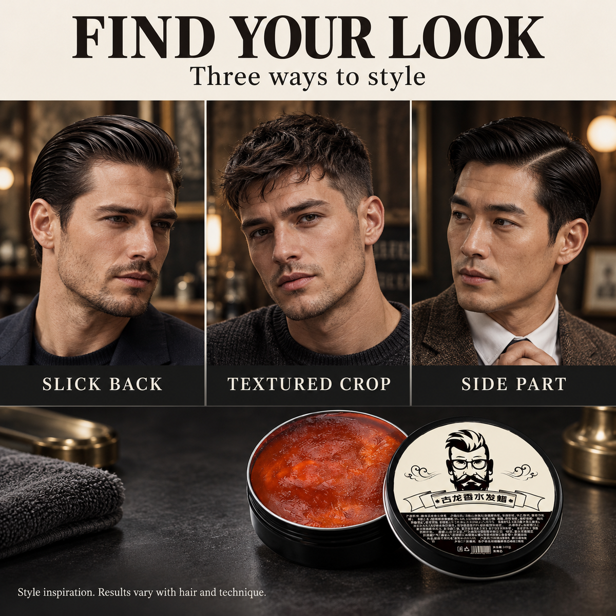 Cologne-Scented Hair Styling Wax