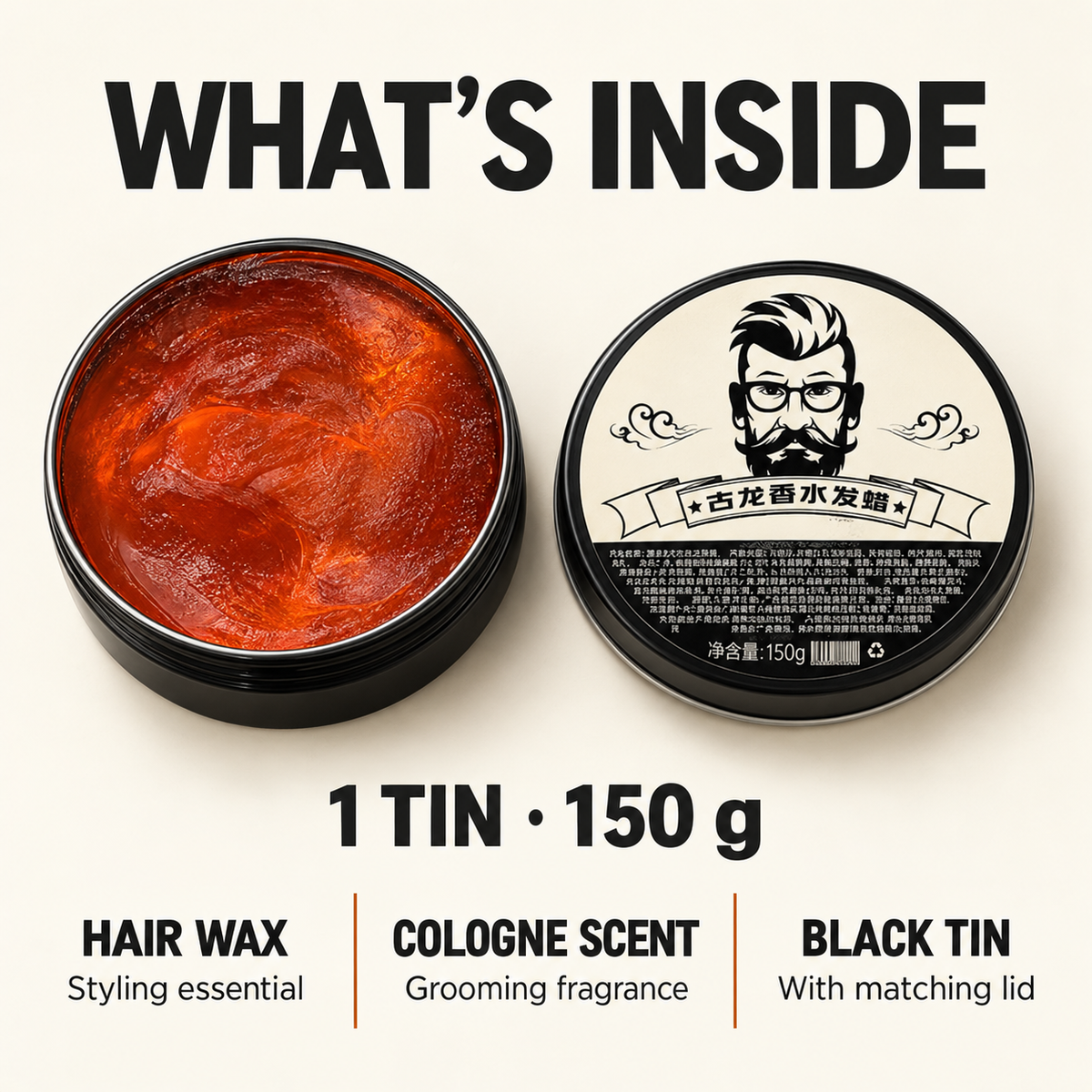 Cologne-Scented Hair Styling Wax