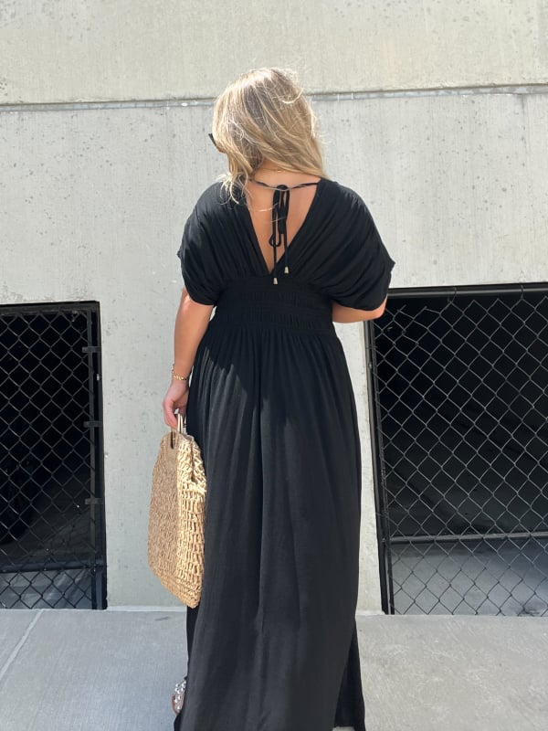 🌸Hot Sale 50% OFF💗New Fashion Slit V-neck Effortless Long Dress