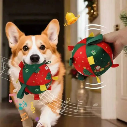 🎄Black Friday Sale 50% OFF!!⏳Flash Sale🏆50K+ SOLD!💥Dog Christmas Interactive Toy Soccer Ball with Bell🐕
