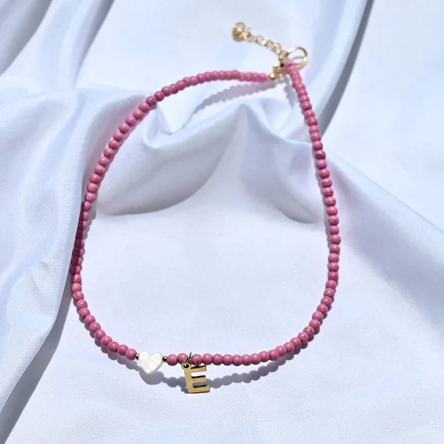 🔥Hot Sale 49% OFF - Colourful Beads Initial Choker🎁Buy 2 Only ￡9.99&Free shipping