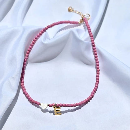 🔥Hot Sale 49% OFF - Colourful Beads Initial Choker🎁Buy 2 Only ￡9.99&Free shipping