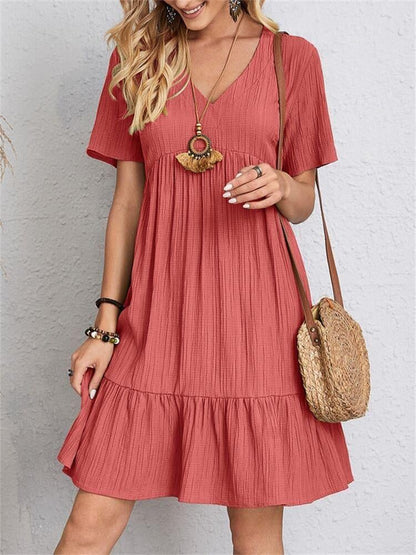🔥Hot Sale 50% OFF🔥Retro V-neck Loose Casual Dress🎁Buy 2 Save 10%&Free Shipping