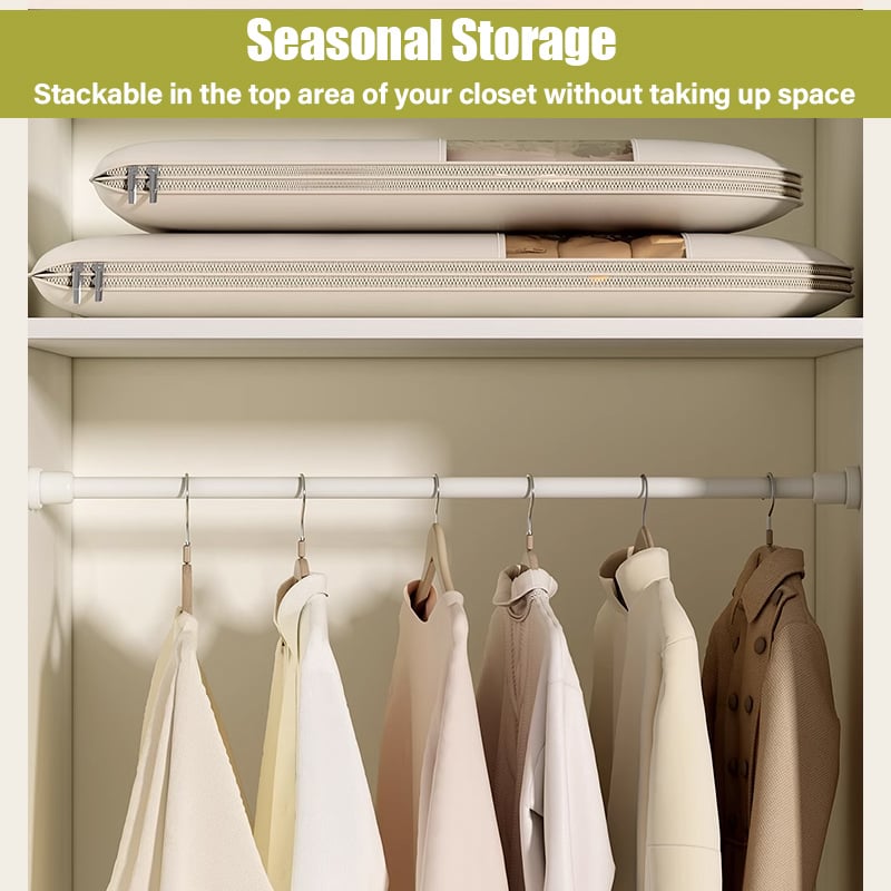 🔥2025 Hot Sale✨️Space Saving Hanging Garment Bag with Self Compression Zipper