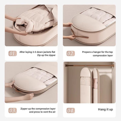 🔥2025 Hot Sale✨️Space Saving Hanging Garment Bag with Self Compression Zipper
