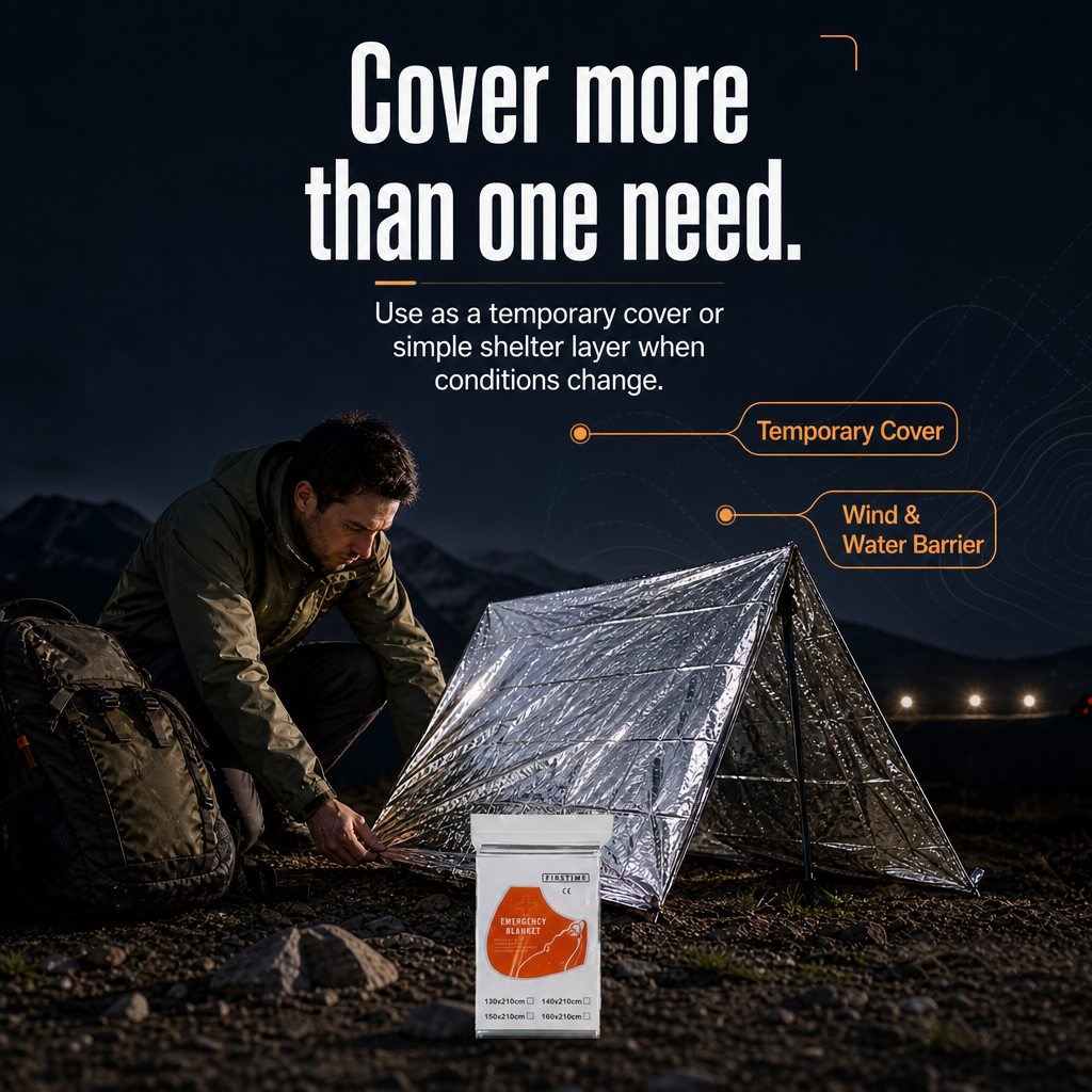 ⏰BUY 2 GET 1 FREE🚨 Emergency outdoor Survival Blanket – Compact Silver Thermal Shelter for Emergency Kits
