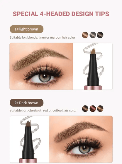 🏆 Last Day Special Price £9.99! 💐 BUY 1 GET 1 FREE 🖌️3D Microblading Eyebrow Pencil – 4-prong tip creates natural hair-like strokes. 🎁