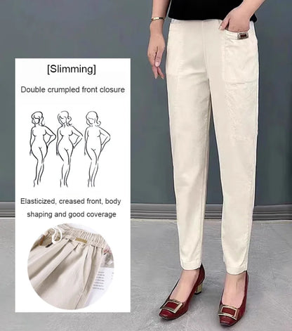 💝Women's Elastic Waist Cotton Pants✈️Buy 2 Save 10%&Free Shipping