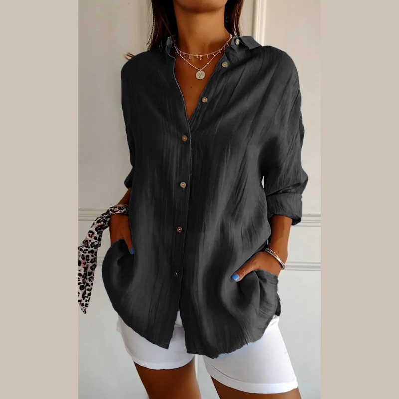 🌷Summer Sale 48% Off💝Classic Pleated Textured Single-Breasted Lapel Shirt
