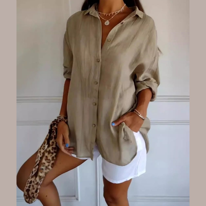 🌷Summer Sale 48% Off💝Classic Pleated Textured Single-Breasted Lapel Shirt