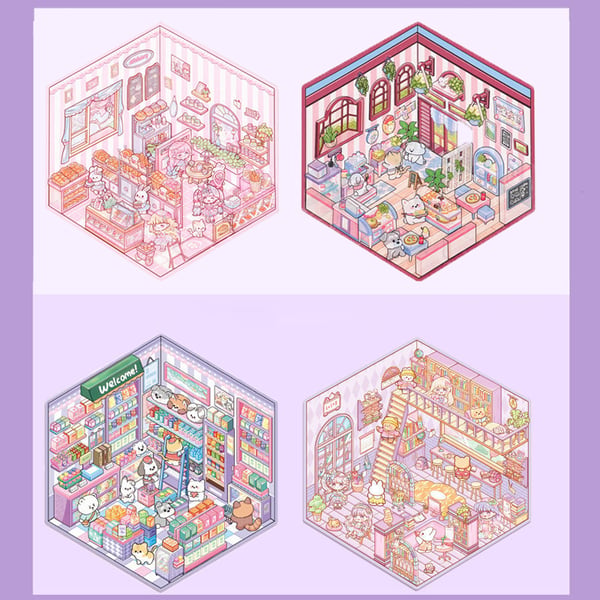 🔥2024 Hot-Selling🔥DIY 3D House Stickers