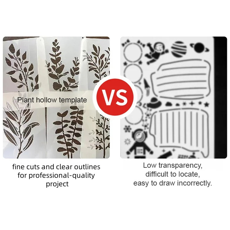 🌷✨Christmas Promotion🌿9 PCS Reusable Leaf Stencil for Painting