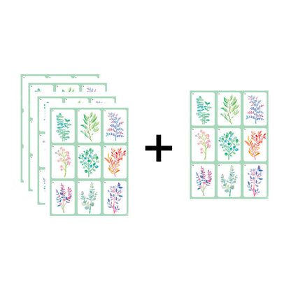 🌷✨Christmas Promotion🌿9 PCS Reusable Leaf Stencil for Painting