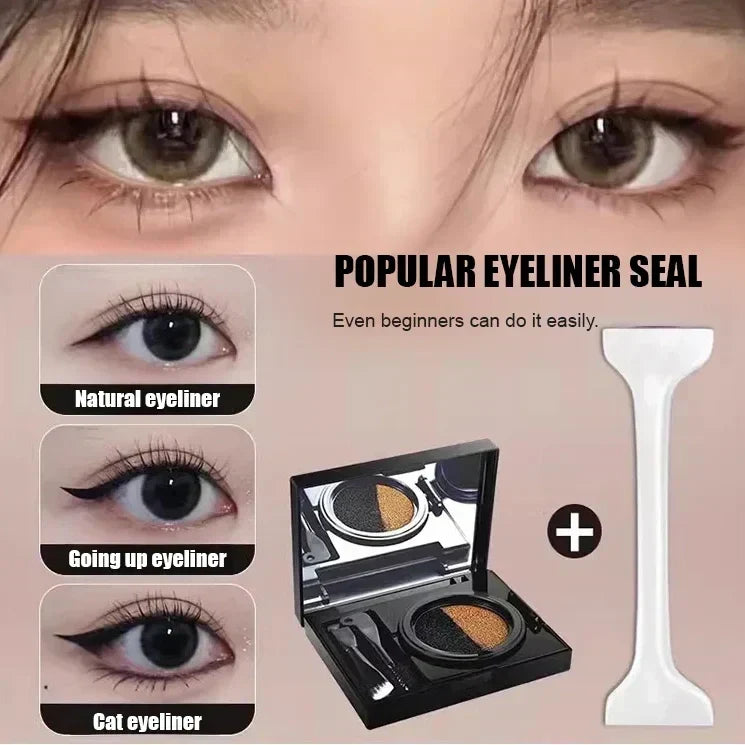 01#Gray (2-Colour Cream) + Eyeliner Stamp