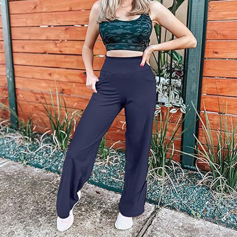 🔥🌹Hot-selling model👉Women's Wide-Leg Stretch Yoga Lounge Pants with Pockets💞💐