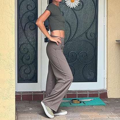 🔥🌹Hot-selling model👉Women's Wide-Leg Stretch Yoga Lounge Pants with Pockets💞💐
