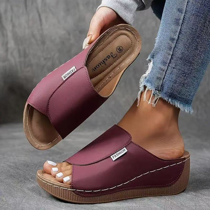 🔥2025 Hot Sale 50% OFF - Women's Casual Wedge Slide Sandals