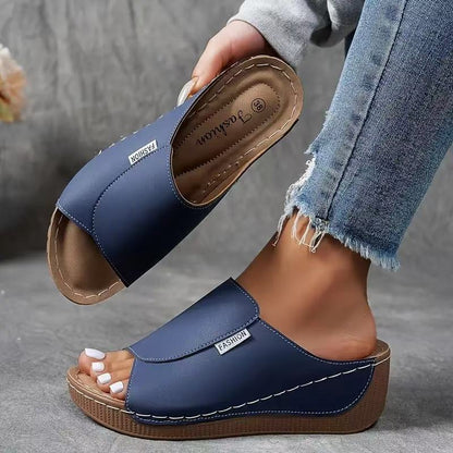 🔥2025 Hot Sale 50% OFF - Women's Casual Wedge Slide Sandals