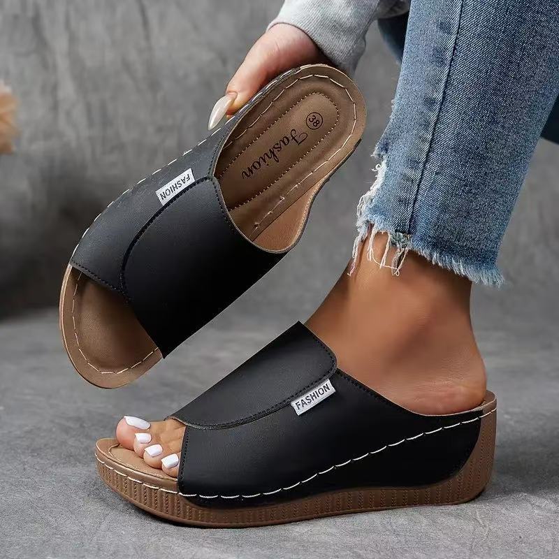 🔥2025 Hot Sale 50% OFF - Women's Casual Wedge Slide Sandals