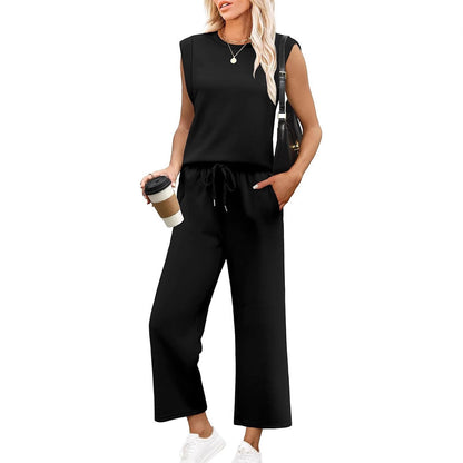 🩷2025 New Women's Sleeveless Top & Wide-Leg Pants 2-Piece Set