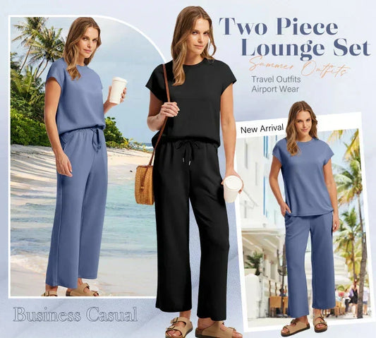 🩷2025 New Women's Sleeveless Top & Wide-Leg Pants 2-Piece Set