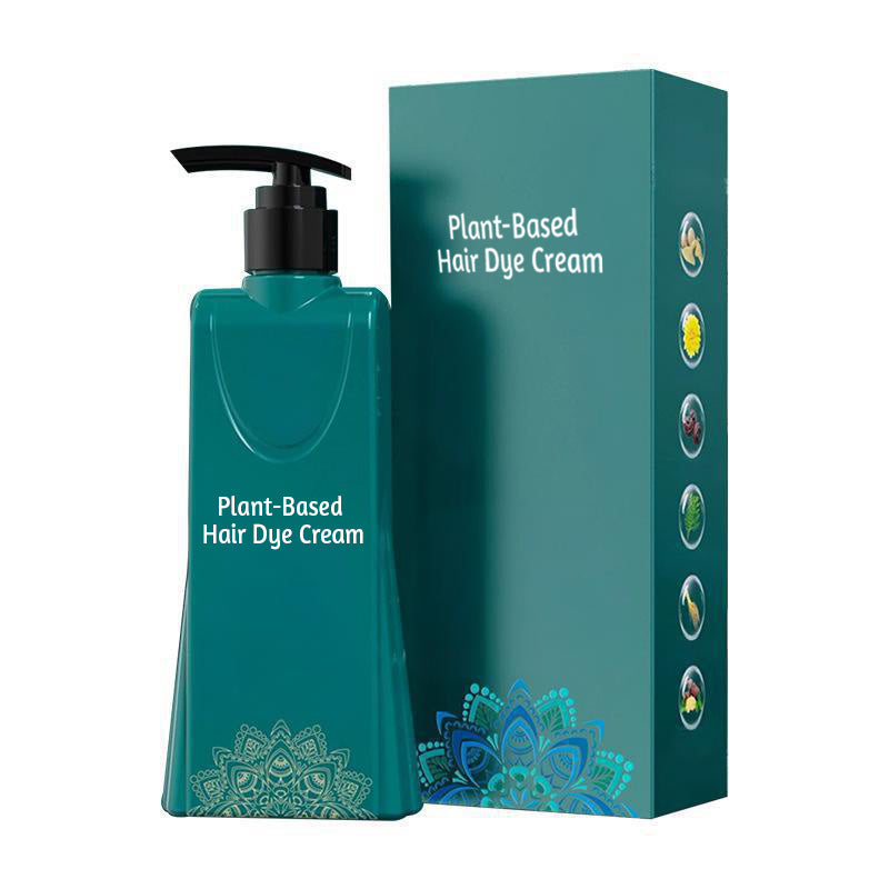 Plant-Based Hair Dye Cream for Gray Coverage