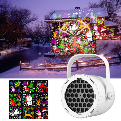 📢LAST DAY SALE ONLY ￡9.99!!🔥🎅【🎁Best Christmas Gift🎁】🎄16-Pattern USB Christmas Projector Light