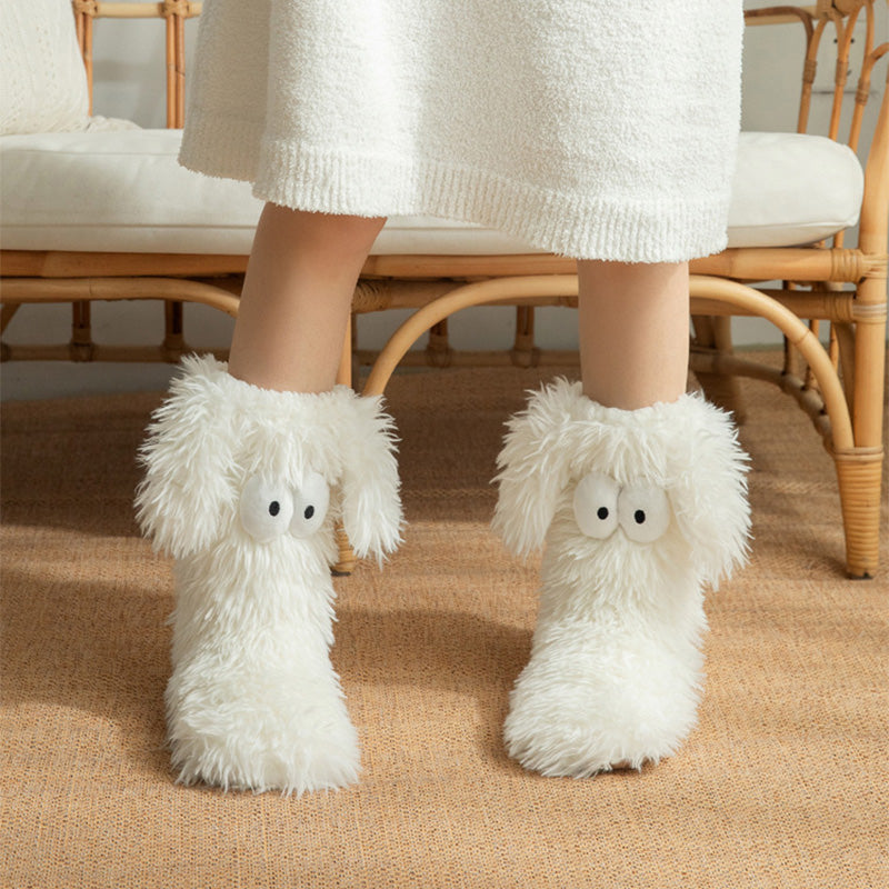 📢📢￡13.99 Buy 1 Get 1 Free!!!⚡50K+ SOLD💕Women's Plush Slippers Socks Floor Socks Winter Home Indoor Thickened Fleece-Lined Anti-Slip Adult Women's Plush Snow Socks Shoe Covers