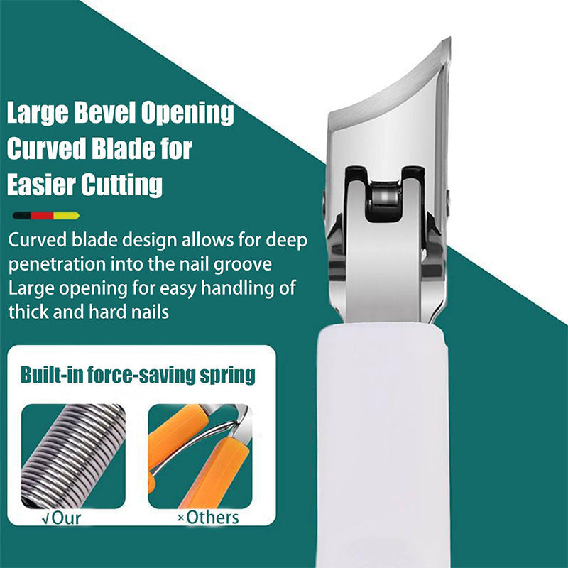 📢📢50% OFF ！！Wide Jaw Opening Anti-Splash Slanted Nail Clipper