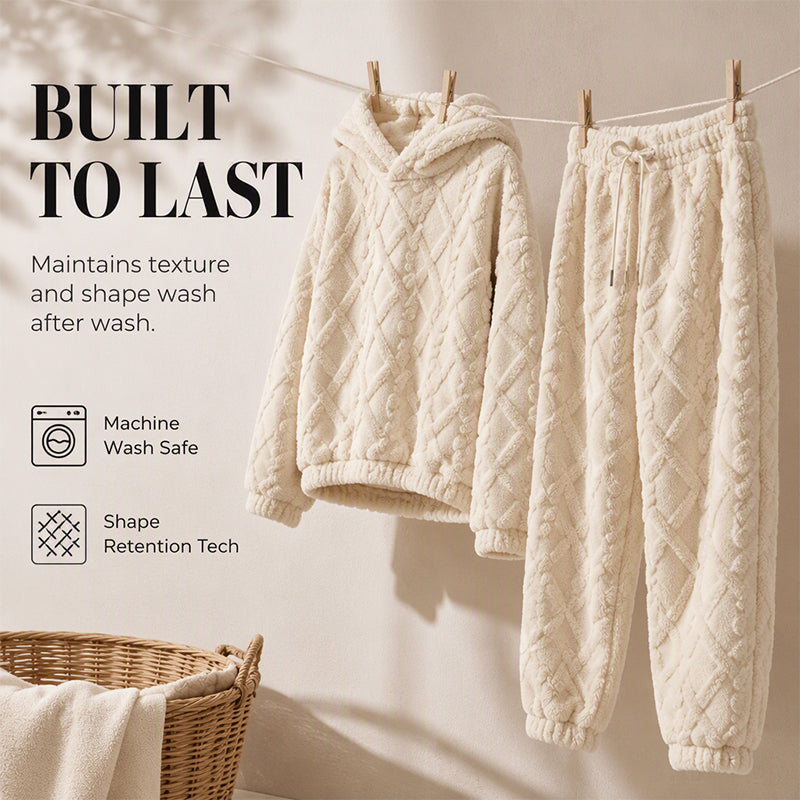 ⏳LAST DAY SALE ONLY ￡24.99!!🔥🍂 Embossed Geometric Plush Set – Timeless Comfort & Effortless Style For Every Occasion
