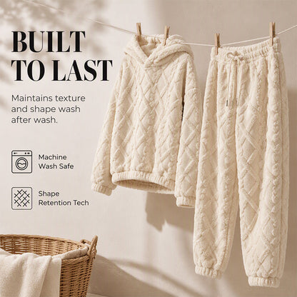 ⏳LAST DAY SALE ONLY ￡24.99!!🔥🍂 Embossed Geometric Plush Set – Timeless Comfort & Effortless Style For Every Occasion