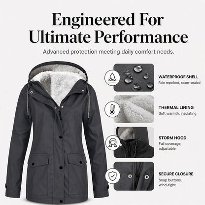 🍂Autumn Hot Sale 55% OFF! 💥Women's Plush-Lined Windproof Hooded Jacket