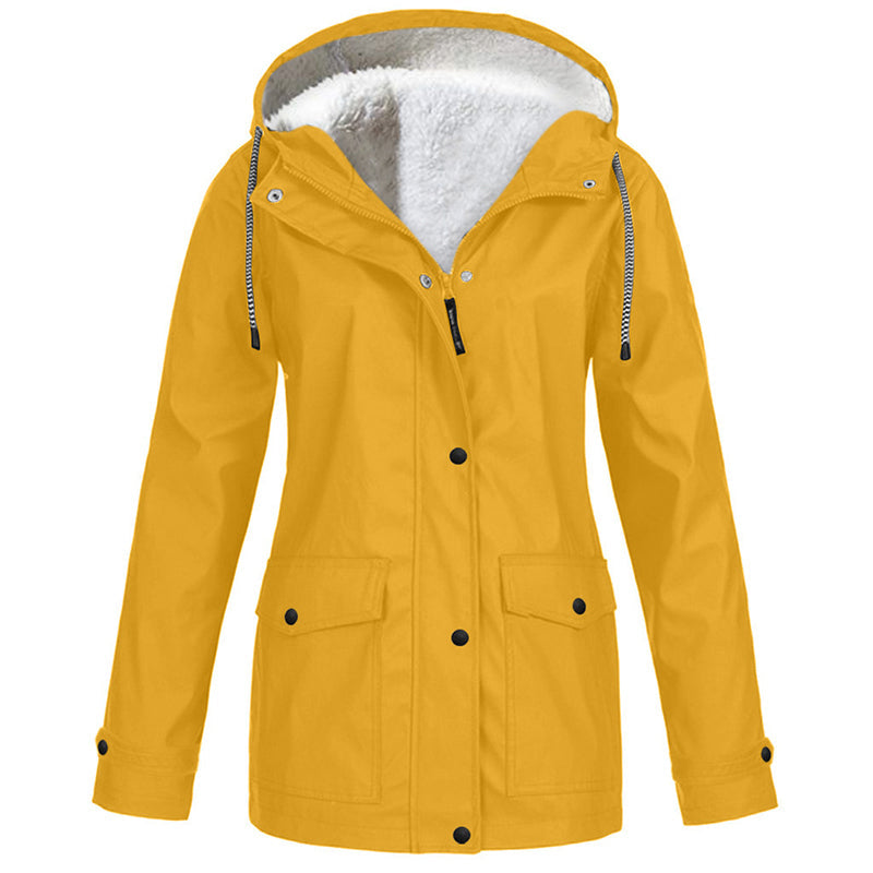🍂Autumn Hot Sale 55% OFF! 💥Women's Plush-Lined Windproof Hooded Jacket