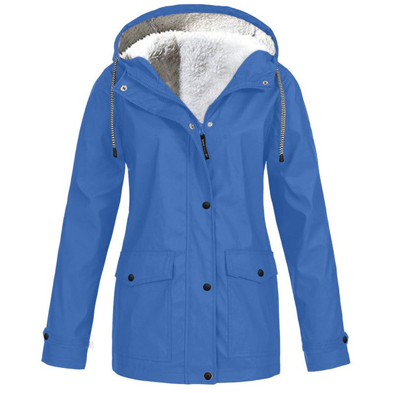 🍂Autumn Hot Sale 55% OFF! 💥Women's Plush-Lined Windproof Hooded Jacket