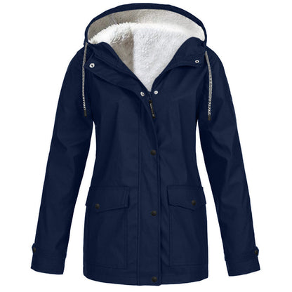 🍂Autumn Hot Sale 55% OFF! 💥Women's Plush-Lined Windproof Hooded Jacket