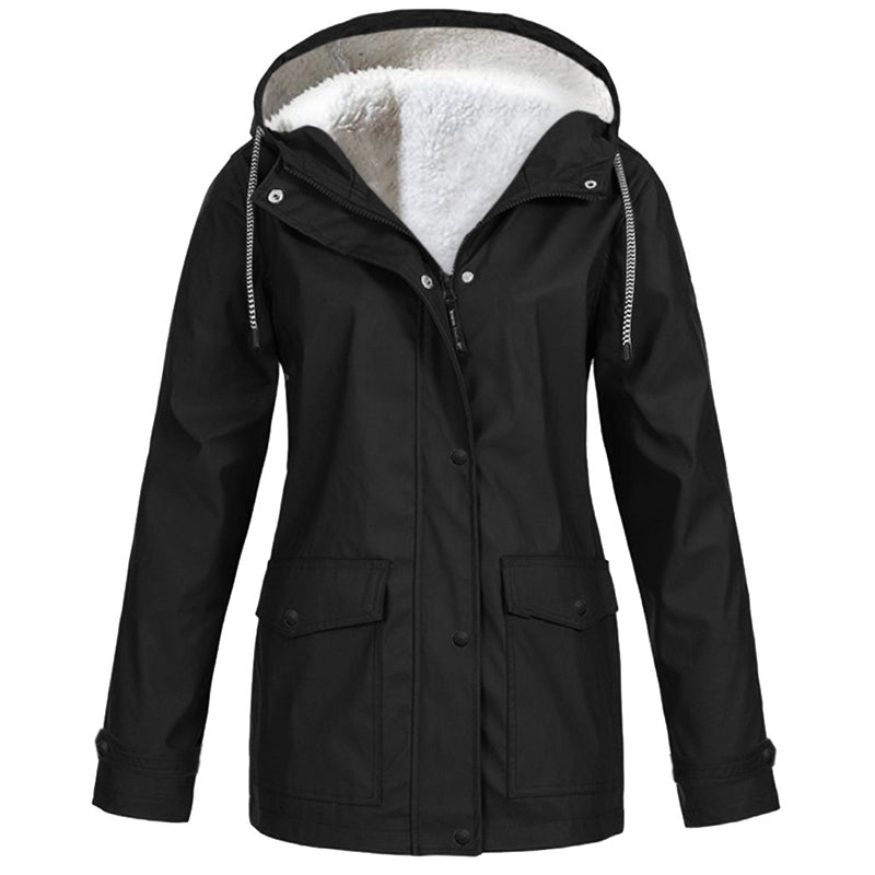 🍂Autumn Hot Sale 55% OFF! 💥Women's Plush-Lined Windproof Hooded Jacket