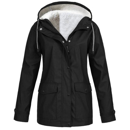 🍂Autumn Hot Sale 55% OFF! 💥Women's Plush-Lined Windproof Hooded Jacket