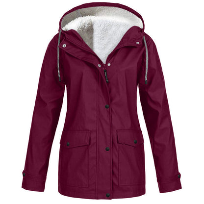 🍂Autumn Hot Sale 55% OFF! 💥Women's Plush-Lined Windproof Hooded Jacket
