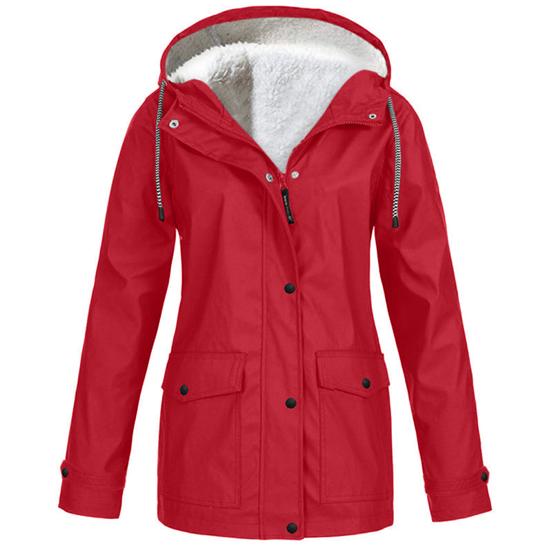 🍂Autumn Hot Sale 55% OFF! 💥Women's Plush-Lined Windproof Hooded Jacket